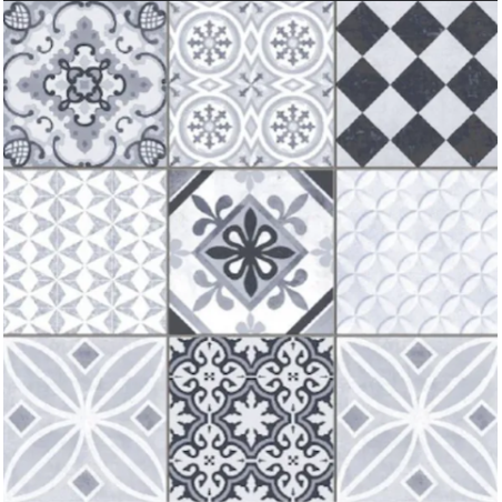 CERAMICA CALCAREO GRIS/BCO 35*35